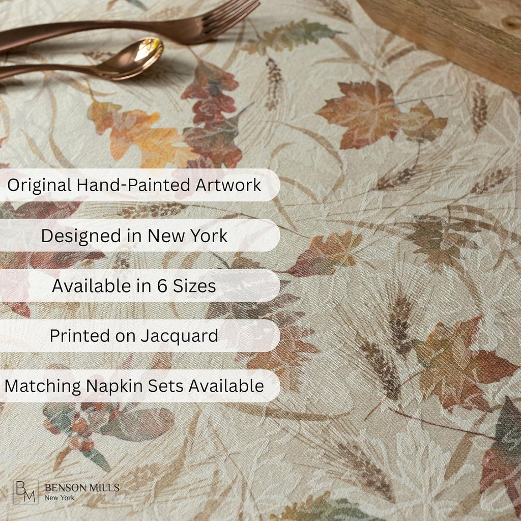 Benson Mills Natures Leaves Autumn Tablecloth (52" x 70" Rectangular)