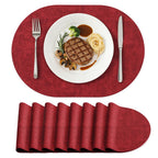 homing Heat Resistant Oval Placemats Set of 6, Light Grey