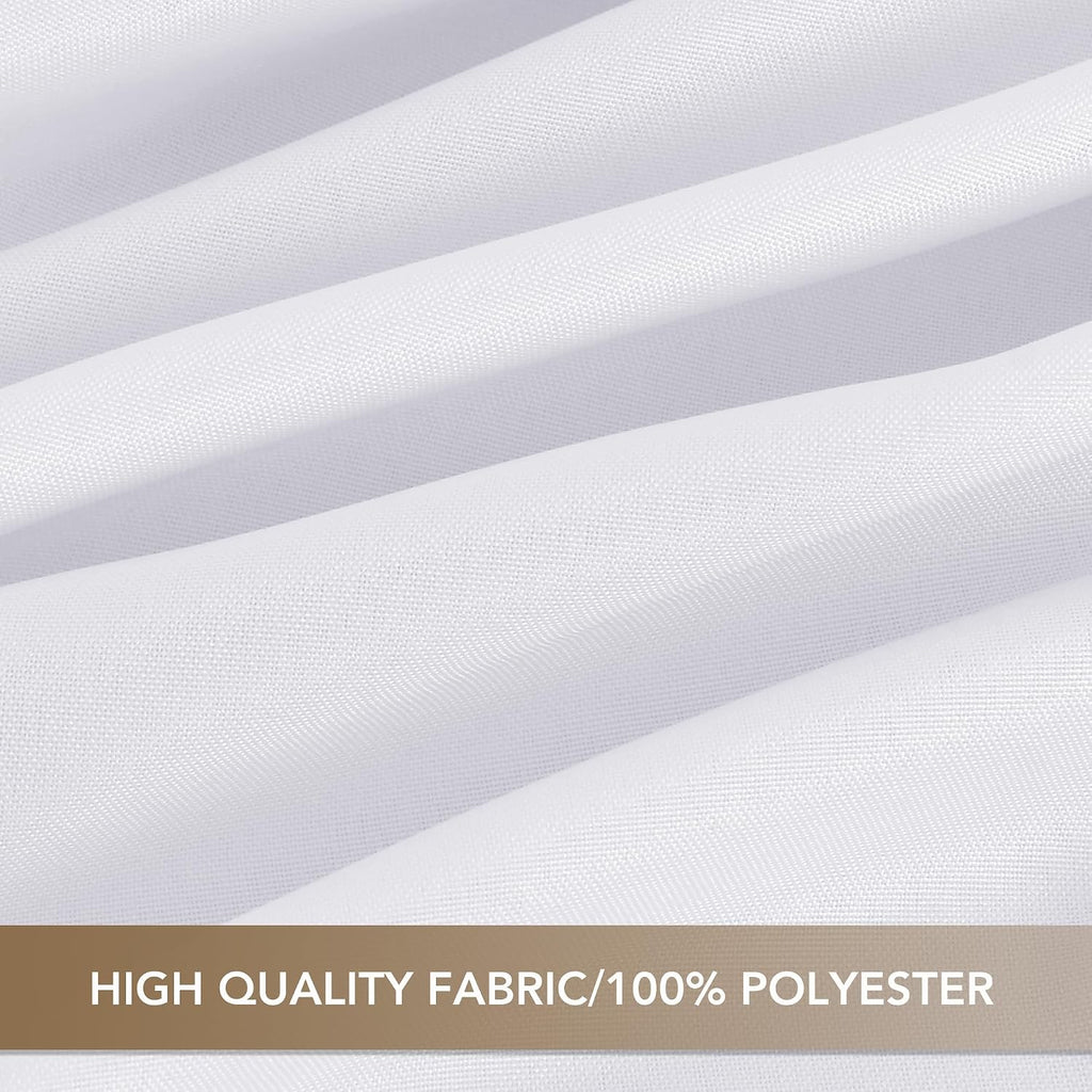 sancua White Table Cloths Rectangular, 8 Pack 90x132 Inch Tablecloths
