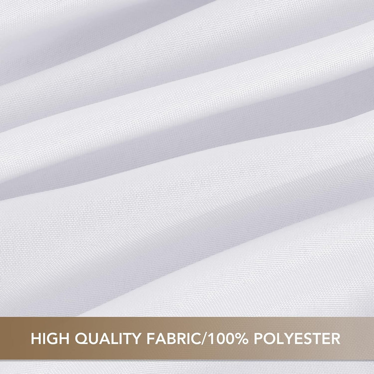 sancua White Table Cloths Rectangular, 8 Pack 90x132 Inch Tablecloths