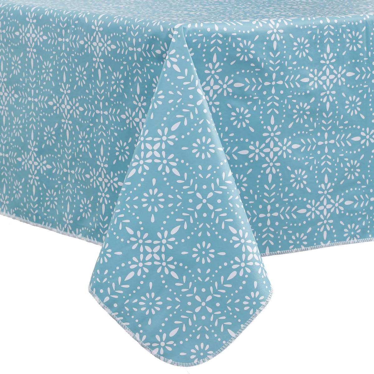 Heavy Duty Vinyl Tablecloth with Flannel Backing Waterproof Oil-Proof Plastic Table Cloth Stain-Resistant Wipeable Rectangle or Square Table Cover for Indoor and Outdoor (Color Checkered,54x54 Inch)