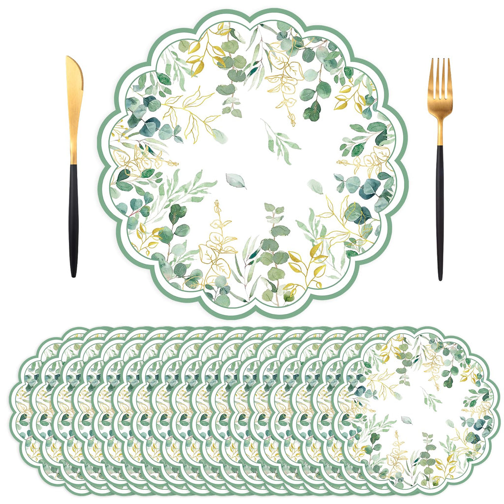 50 PCS Paper Placemats Disposable, Vintage Wildflower Place Mats
