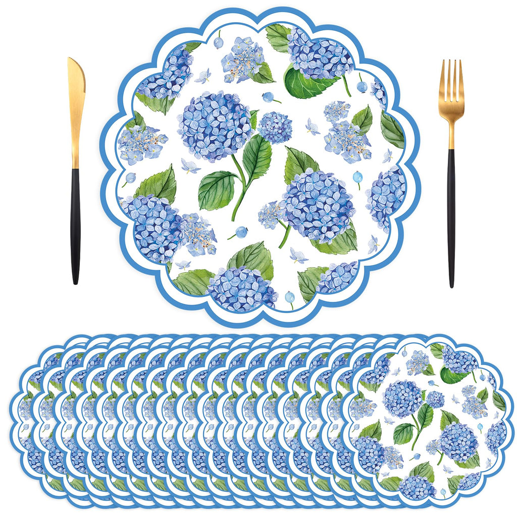 50 PCS Paper Placemats Disposable, Vintage Wildflower Place Mats