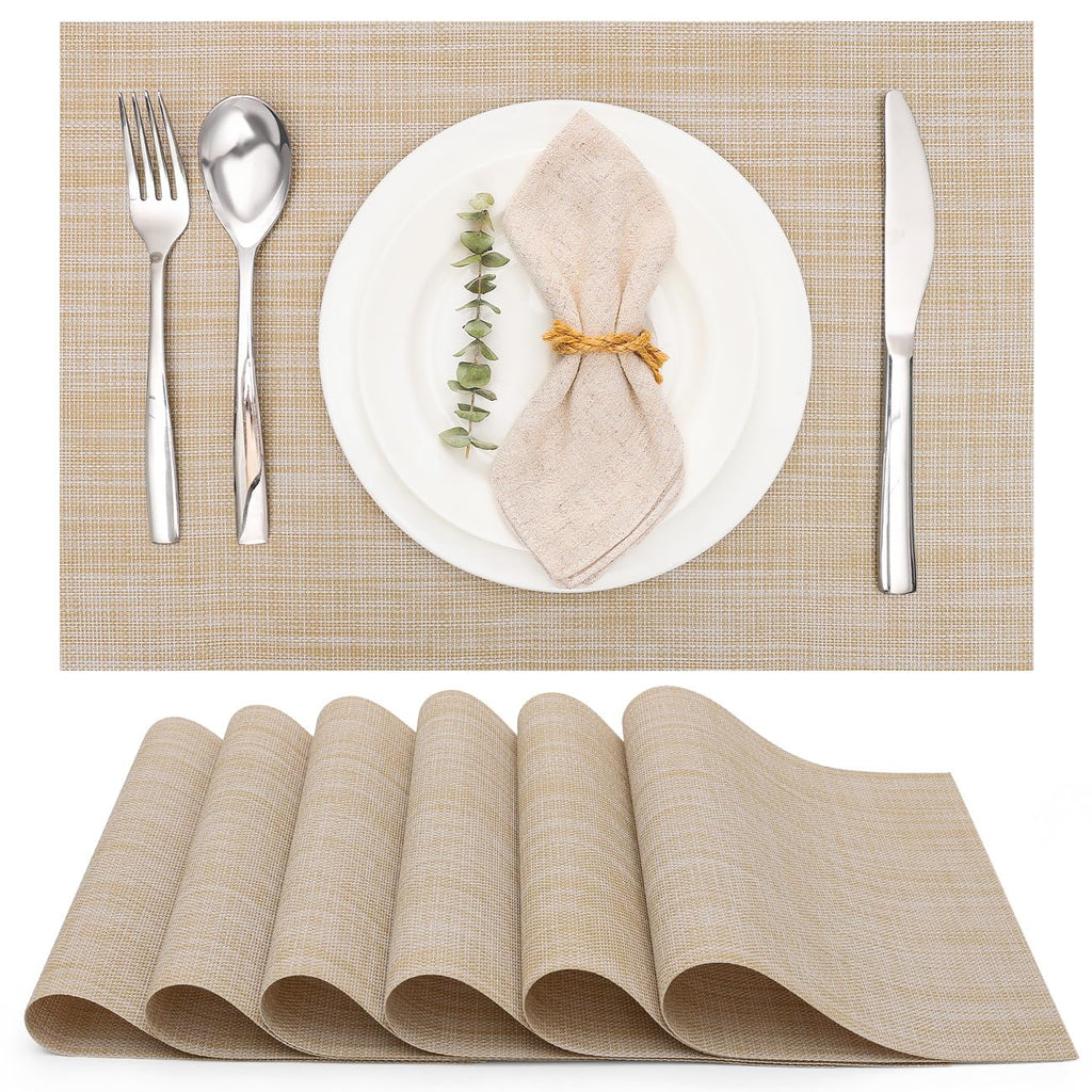 Myir JUN Placemats Set of 8 Kitchen and Dining Table Placemats