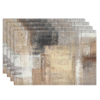 Emvency Farmhouse Placemats Set of 4, 12x18 Inch, Modern Abstract