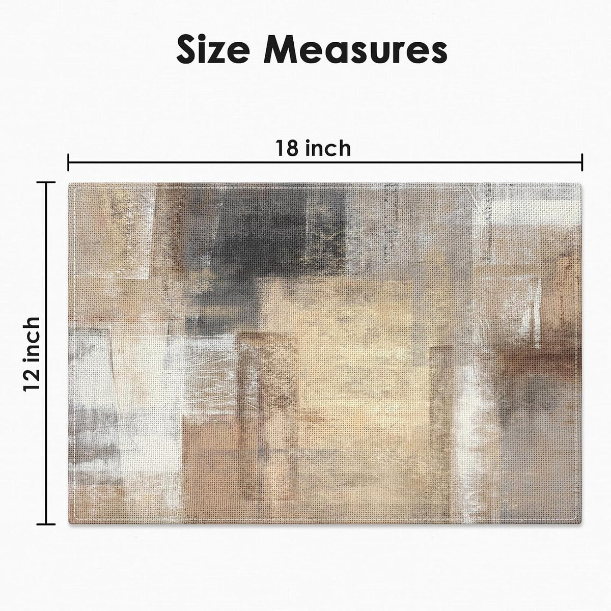Emvency Farmhouse Placemats Set of 4, 12x18 Inch, Modern Abstract