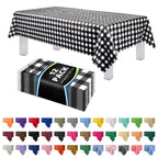 Grandipity Plastic Table Cloth Disposable 12 Pack 54” x 108” Rectangle