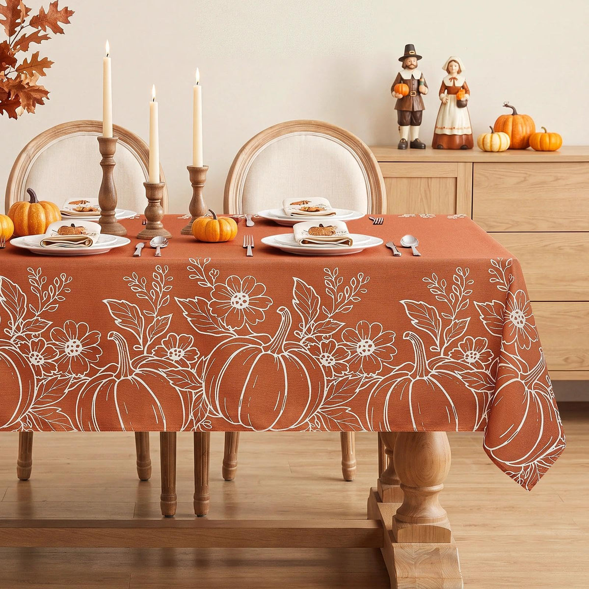 Softalker Cream Tablecloths Rectangular 84x60 inch, Faux Linen Outdoor Table Cloth Stain Resistant & Shrink-Proof, Washable Table Cover for 6 Foot Rectangle Table Decor for Summer, Farmhouse Style