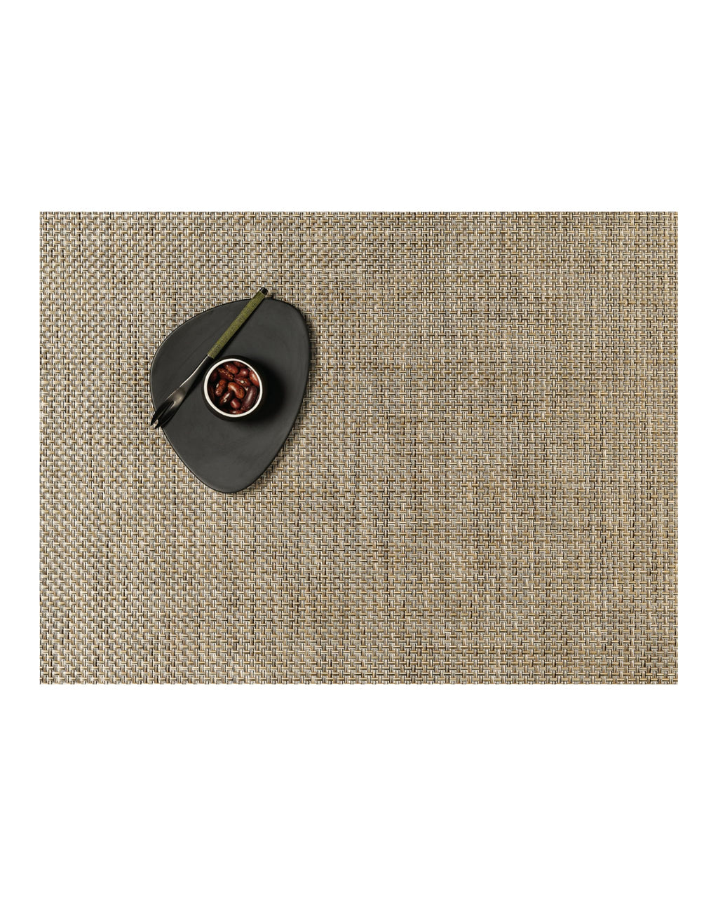 Chilewich Basketweave Placemats, Woven Round Placemats Set of 4