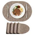 homing Heat Resistant Oval Placemats Set of 6, Light Grey