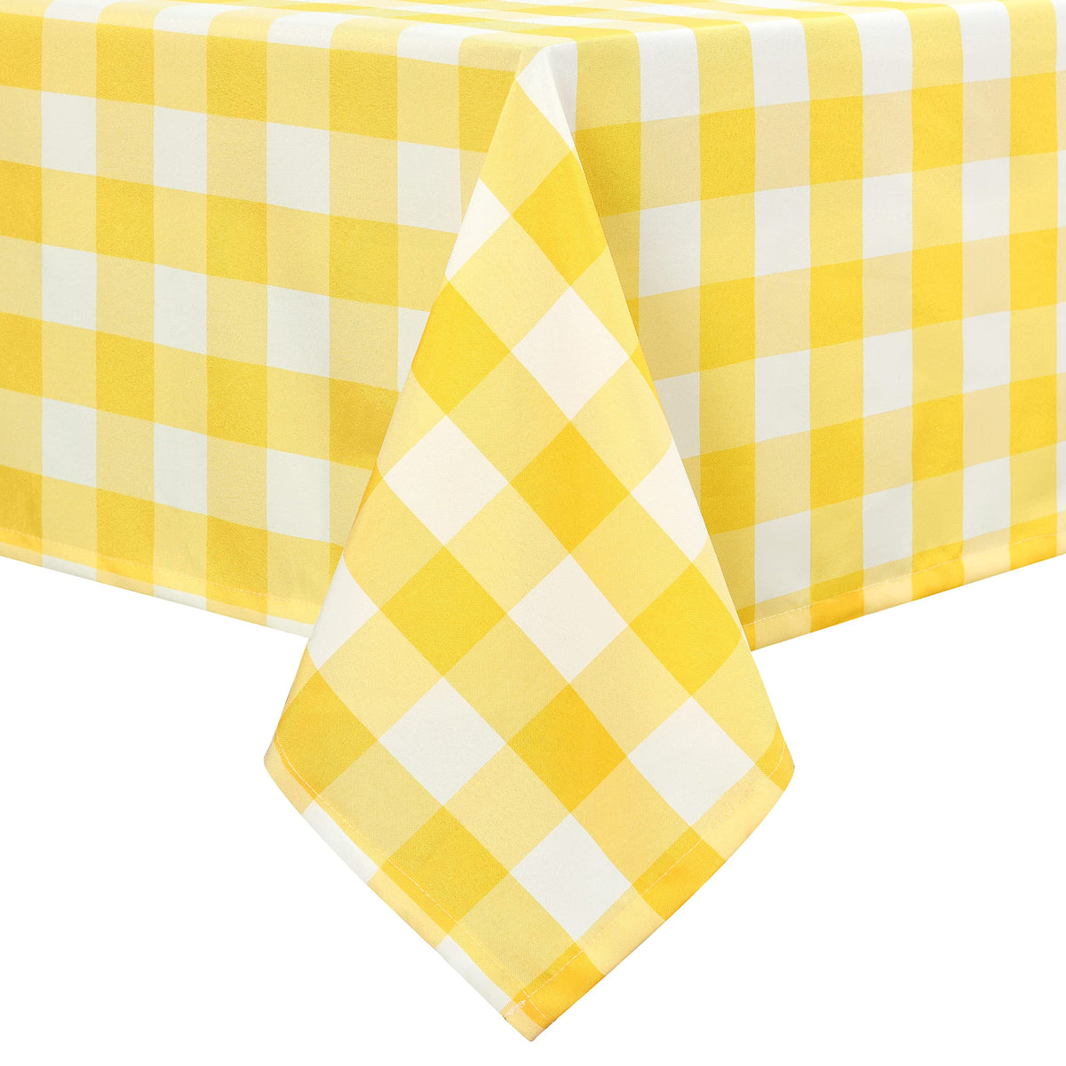 Hiasan 60 x 120 Inch Checkered Tablecloth Rectangle, Black and White