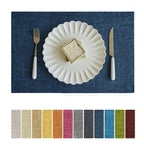 Softalker Faux Linen Cloth Placemats Set of 4-12 x 18 Inch, Light Grey