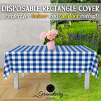 Grandipity Plastic Table Cloth Disposable 12 Pack 54” x 108” Rectangle