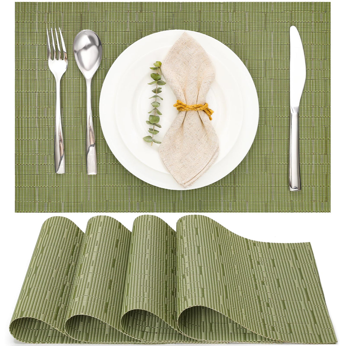 Myir JUN Placemats Set of 8 Kitchen and Dining Table Placemats