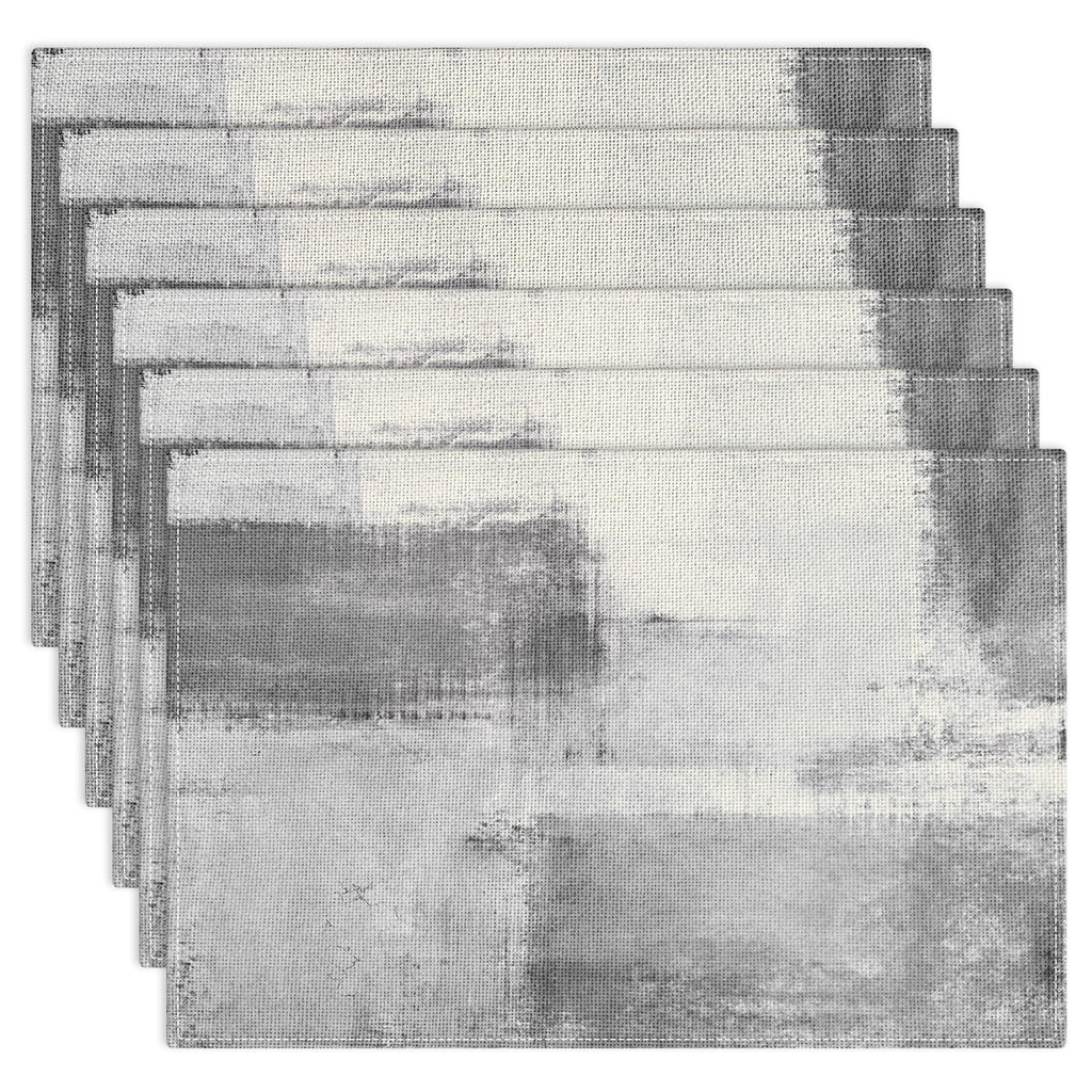 Emvency Farmhouse Placemats Set of 4, 12x18 Inch, Modern Abstract