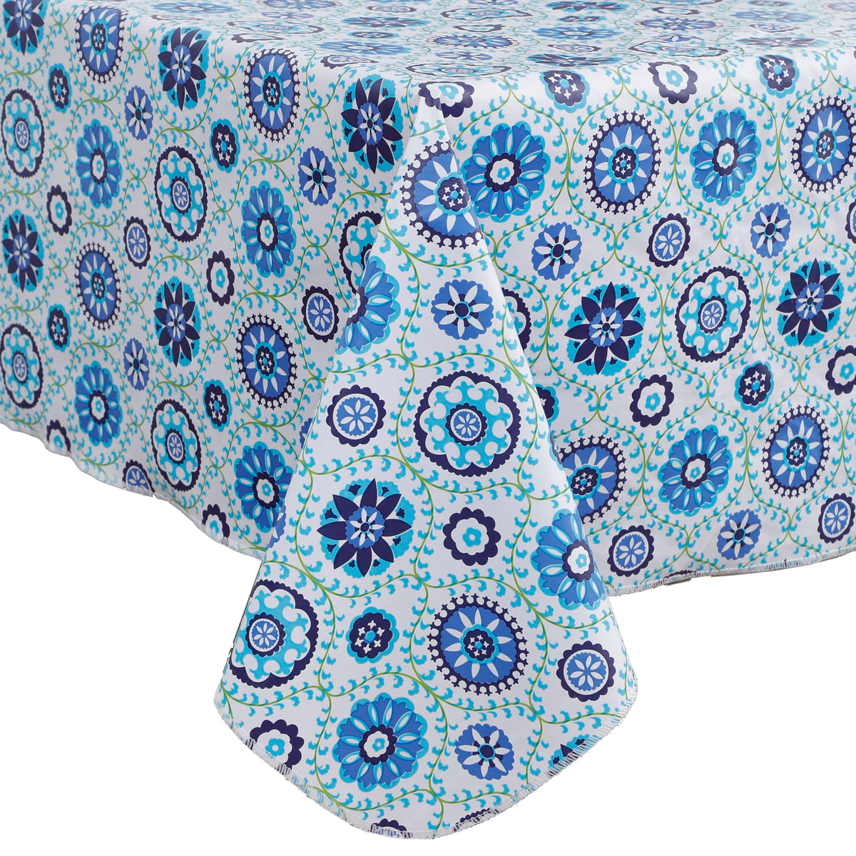 Heavy Duty Vinyl Tablecloth with Flannel Backing Waterproof Oil-Proof Plastic Table Cloth Stain-Resistant Wipeable Rectangle or Square Table Cover for Indoor and Outdoor (Color Checkered,54x54 Inch)