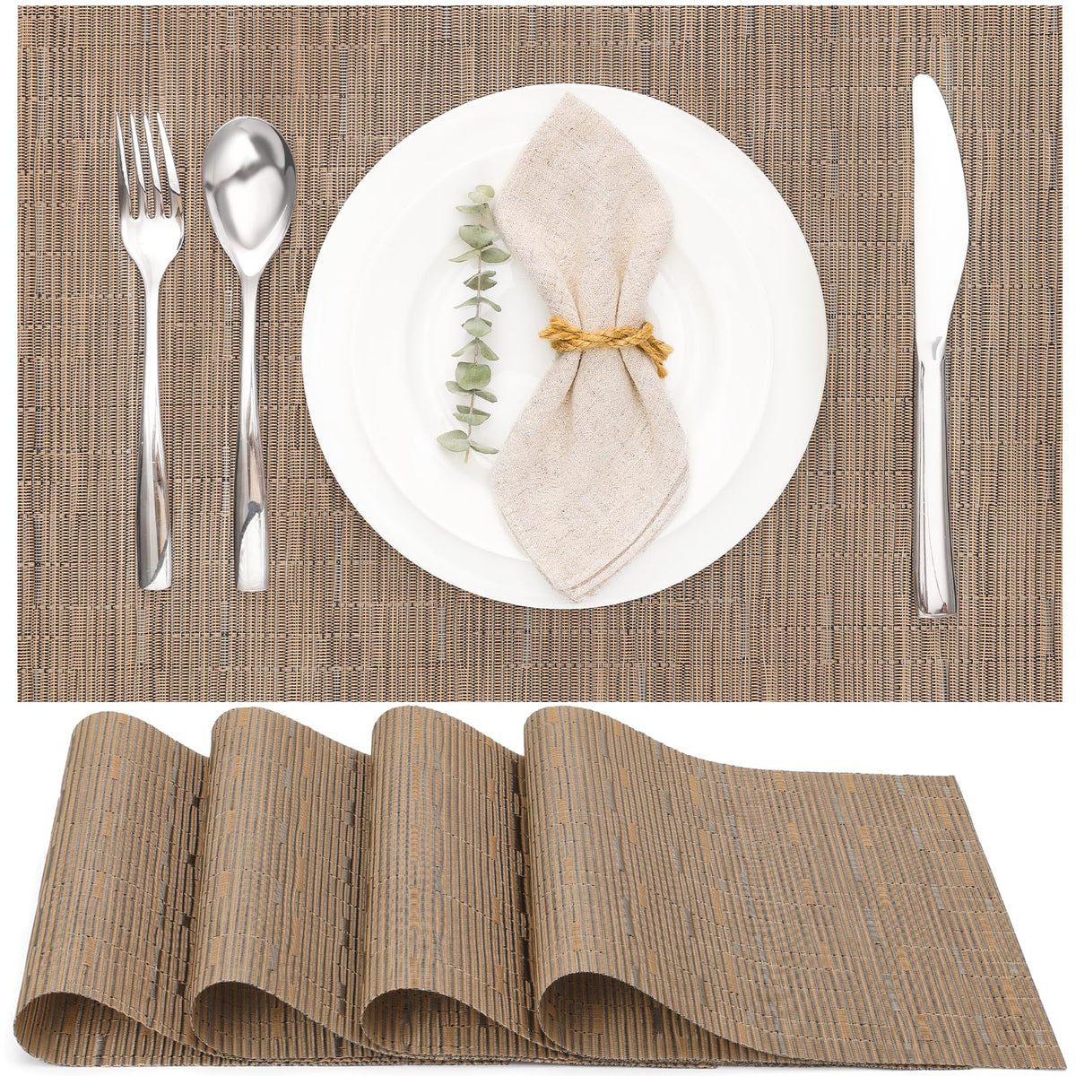 Myir JUN Placemats Set of 8 Kitchen and Dining Table Placemats