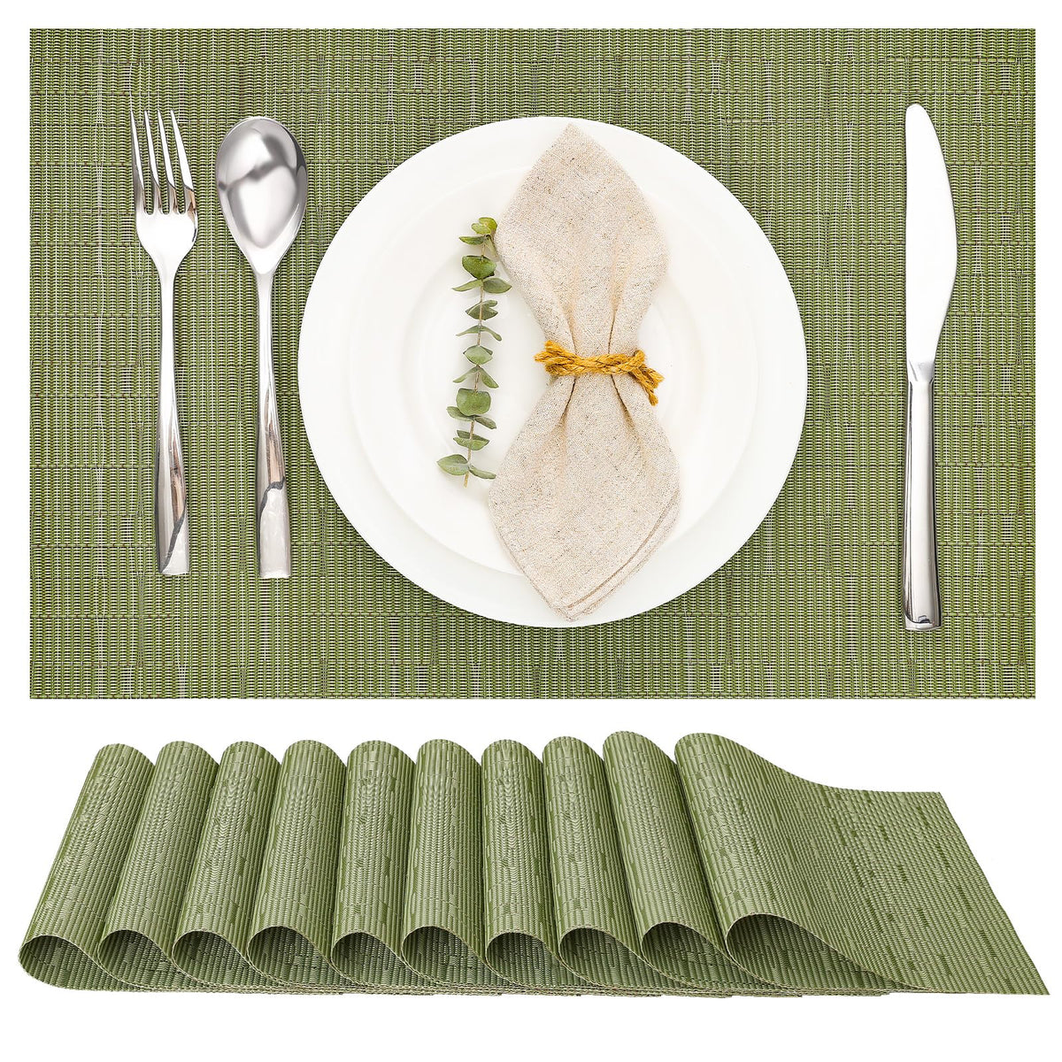 Myir JUN Placemats Set of 8 Kitchen and Dining Table Placemats