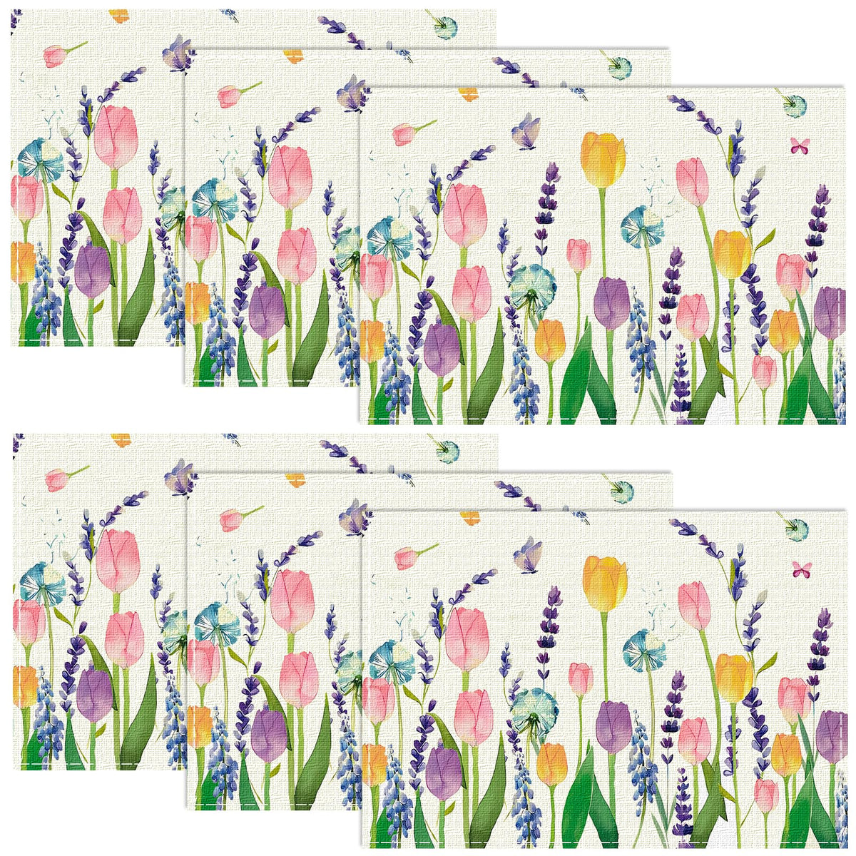 Niviy Placemats, Placemats Set of 4 Washable Place Mats, Green 12" x 18"