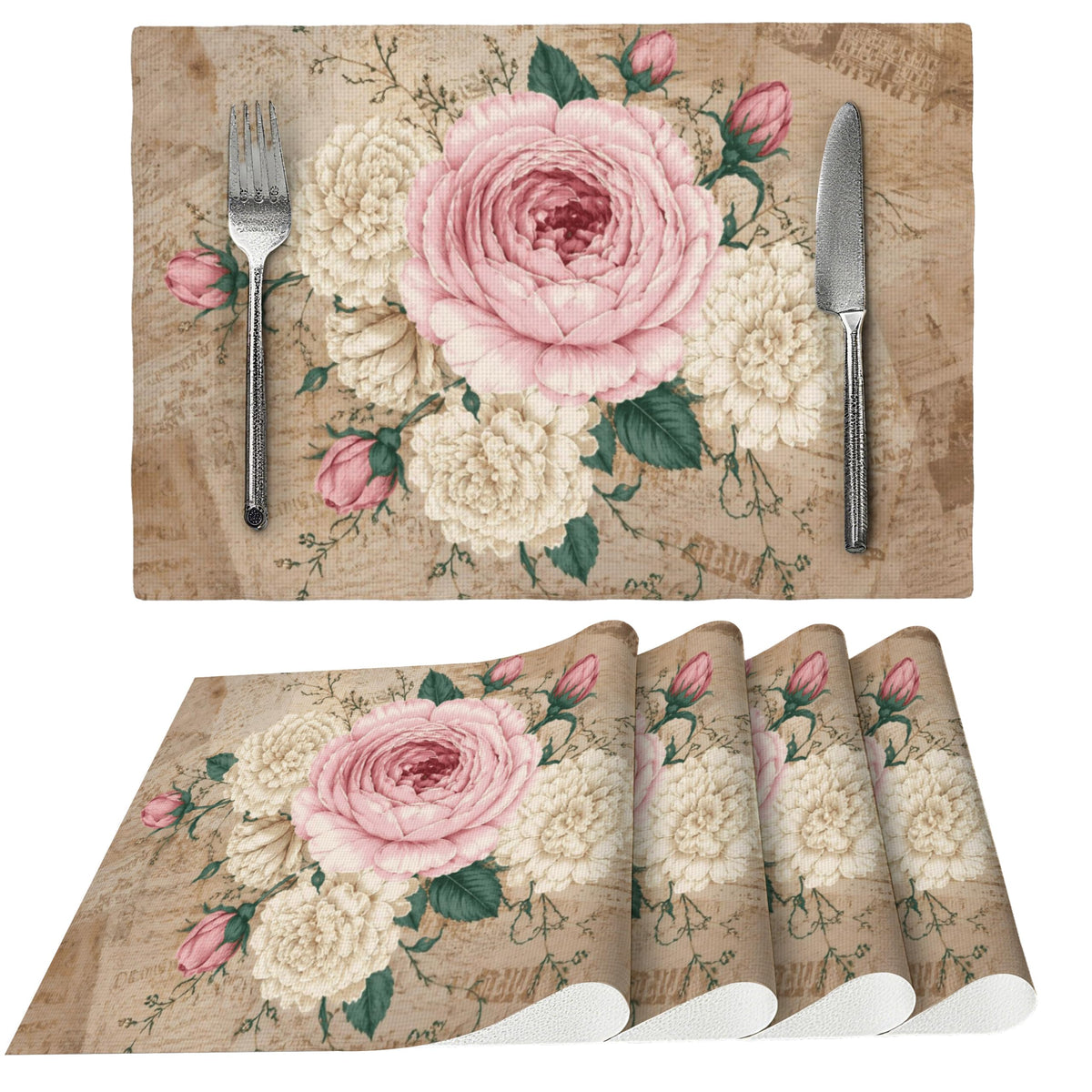 Fruits Placemats Set of 4 Washable Table Place Mats for Dining Kitchen Party Decor