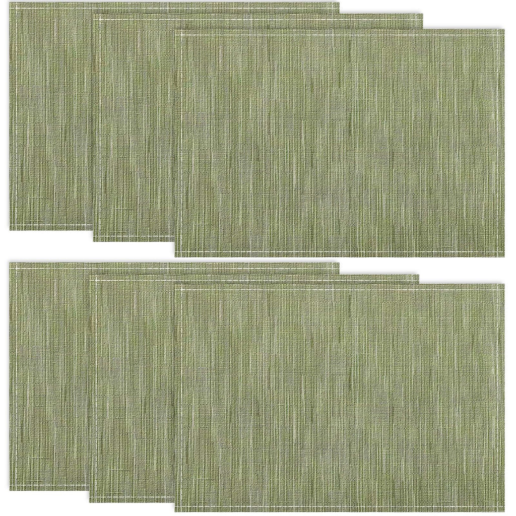 Niviy Placemats, Placemats Set of 4 Washable Place Mats, Green 12" x 18"