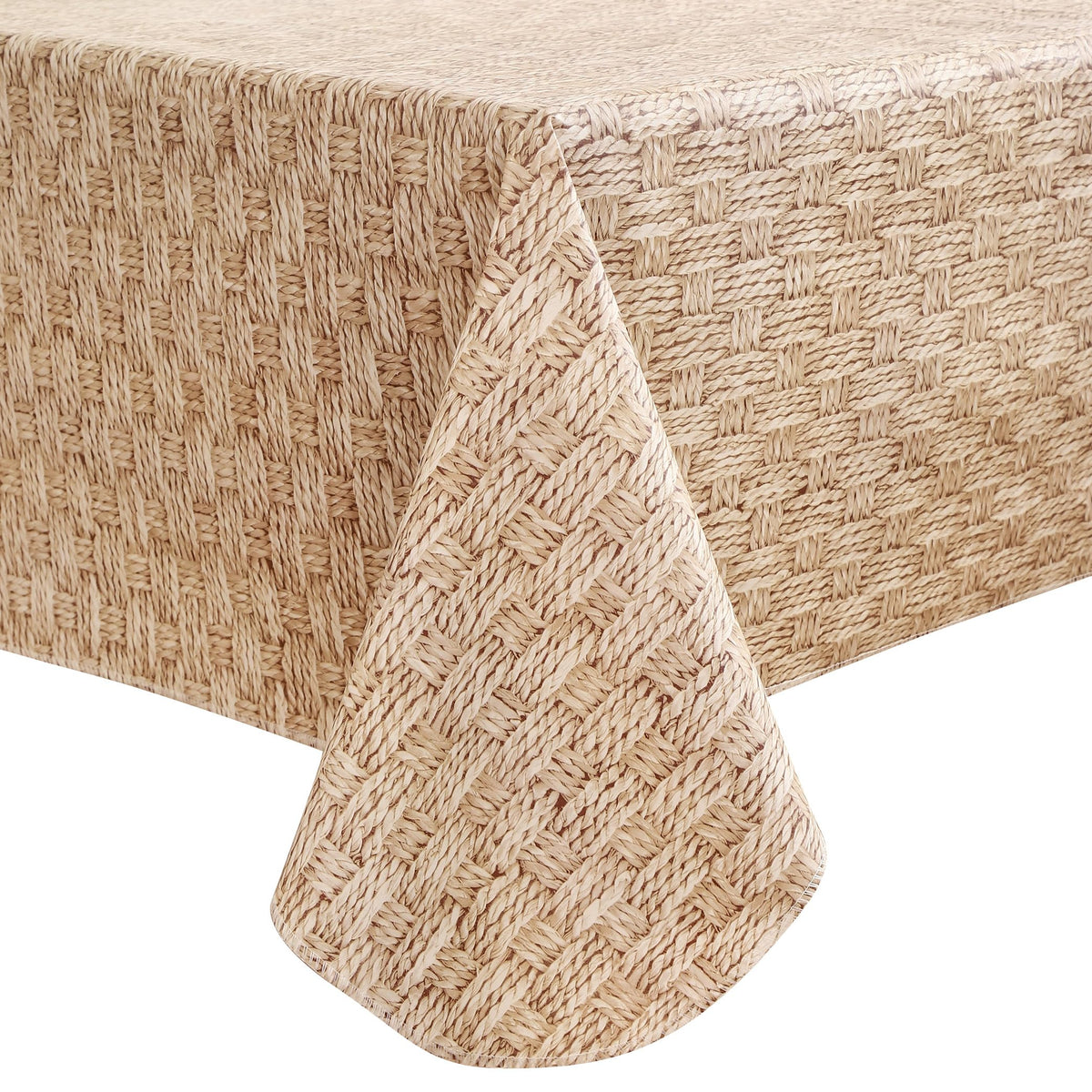 Heavy Duty Vinyl Tablecloth with Flannel Backing Waterproof Oil-Proof Plastic Table Cloth Stain-Resistant Wipeable Rectangle or Square Table Cover for Indoor and Outdoor (Color Checkered,54x54 Inch)