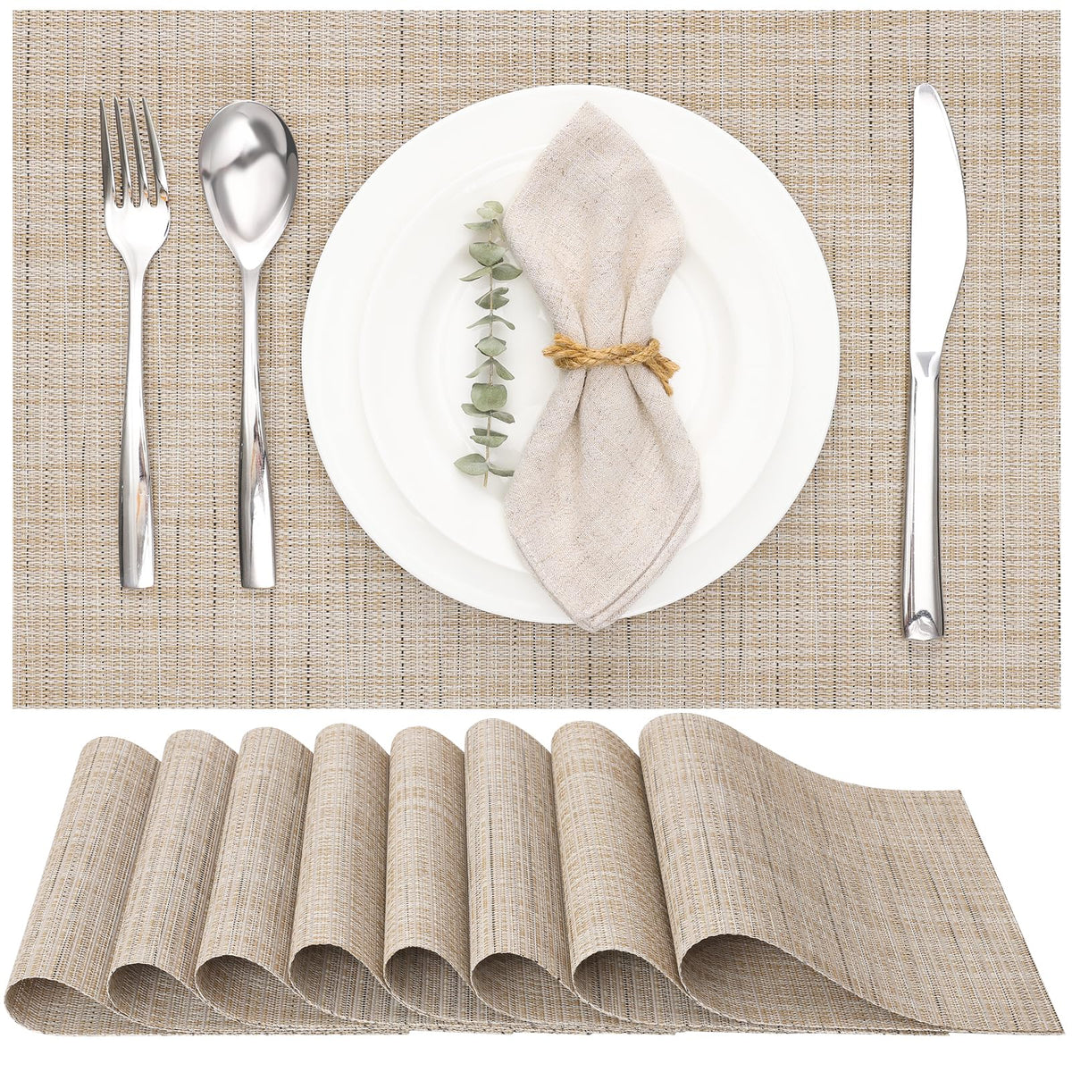 Myir JUN Placemats Set of 8 Kitchen and Dining Table Placemats