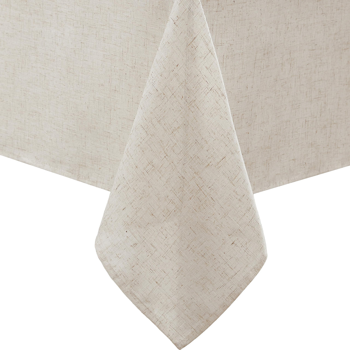 Laura Ashley Dothan Linen Blend Tablecloth, 60" x 120", Taupe