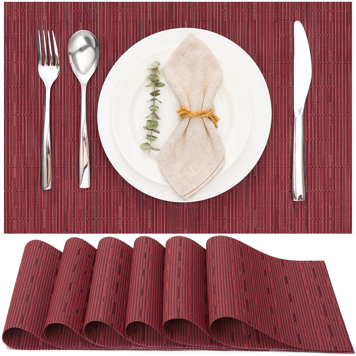 Myir JUN Placemats Set of 8 Kitchen and Dining Table Placemats