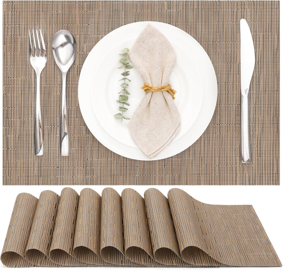 Myir JUN Placemats Set of 8 Kitchen and Dining Table Placemats