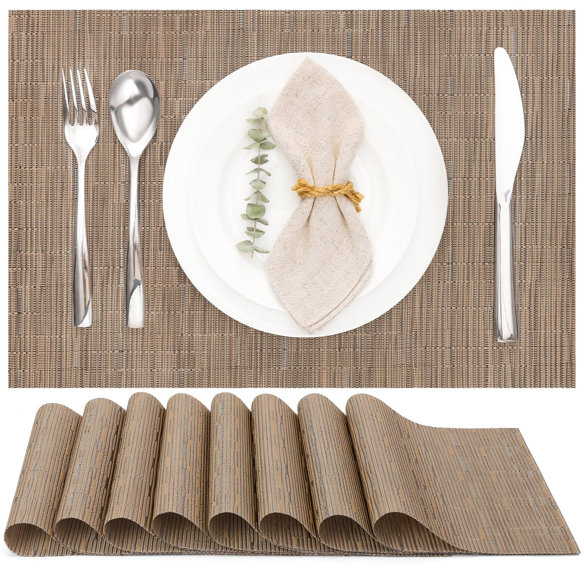 Myir JUN Placemats Set of 8 Kitchen and Dining Table Placemats