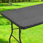 Smiry Rectangle Table Cloth, Waterproof Plastic Table Cover for 5FT Tables