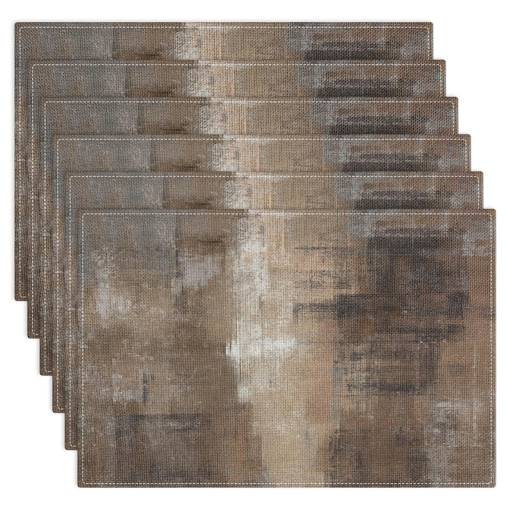 Emvency Farmhouse Placemats Set of 4, 12x18 Inch, Modern Abstract