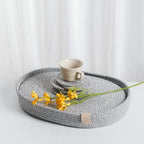 Oval Cotton Rope Placemat Set (7, Taupe Mix)