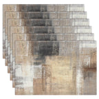 Emvency Farmhouse Placemats Set of 4, 12x18 Inch, Modern Abstract