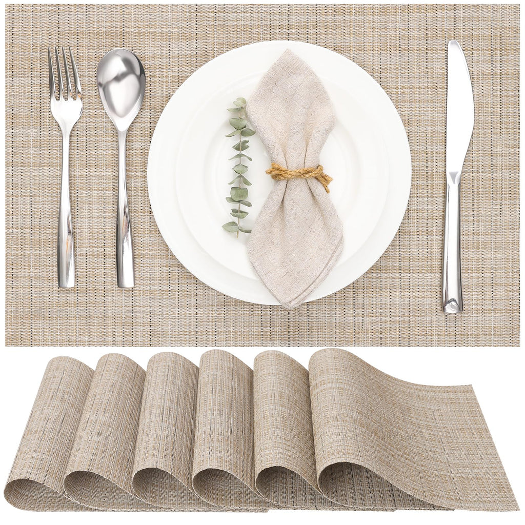 Myir JUN Placemats Set of 8 Kitchen and Dining Table Placemats